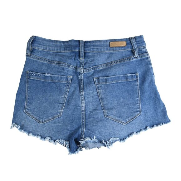 Blank NYC Denim Shorts Wedgie Short Size 27 Stretch Distressed Light Blue - Picture 2 of 9